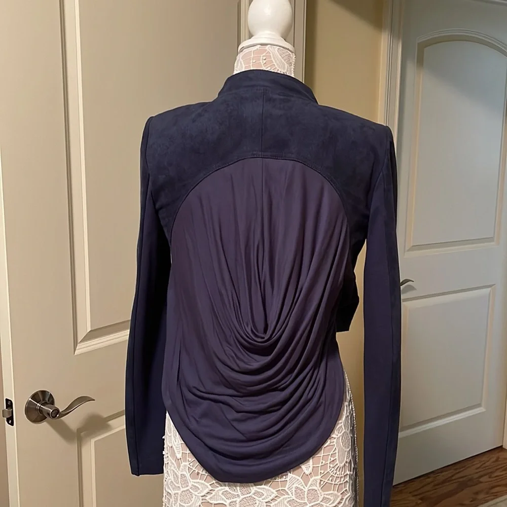 BCBG Navy suede Jacket - Picture 2 of 4